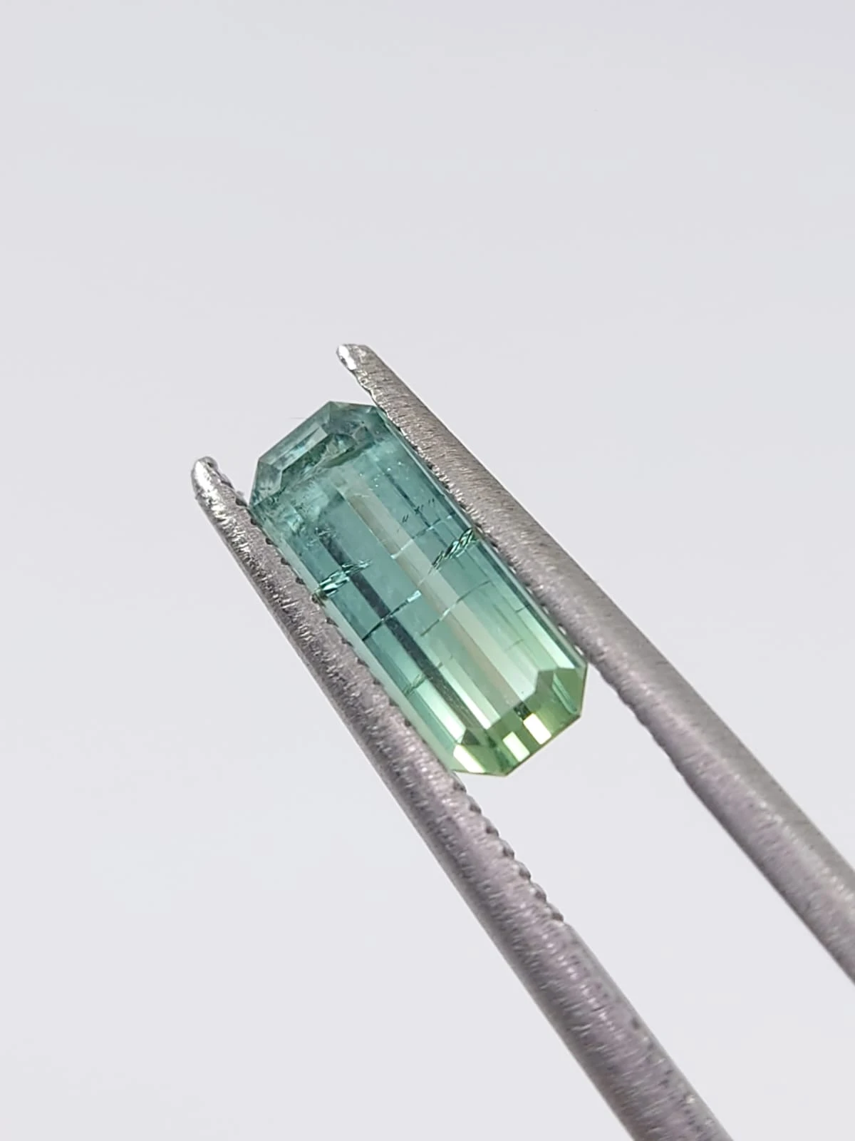0.96ct Natural Bicolor Tourmaline Emerald Cut Loose Gemstone from Afghanistan — view 2